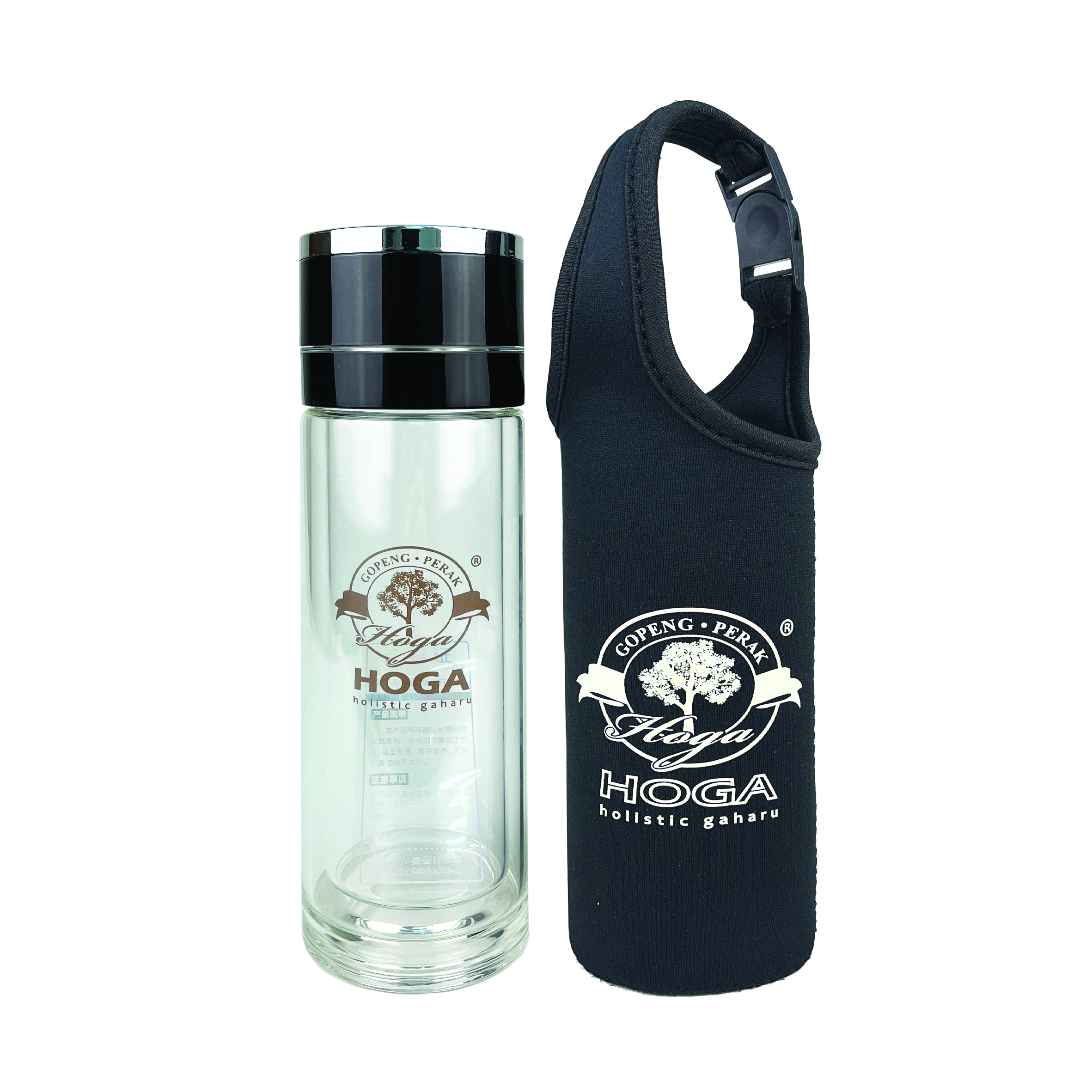 Double Wall Glass Bottle with Bag