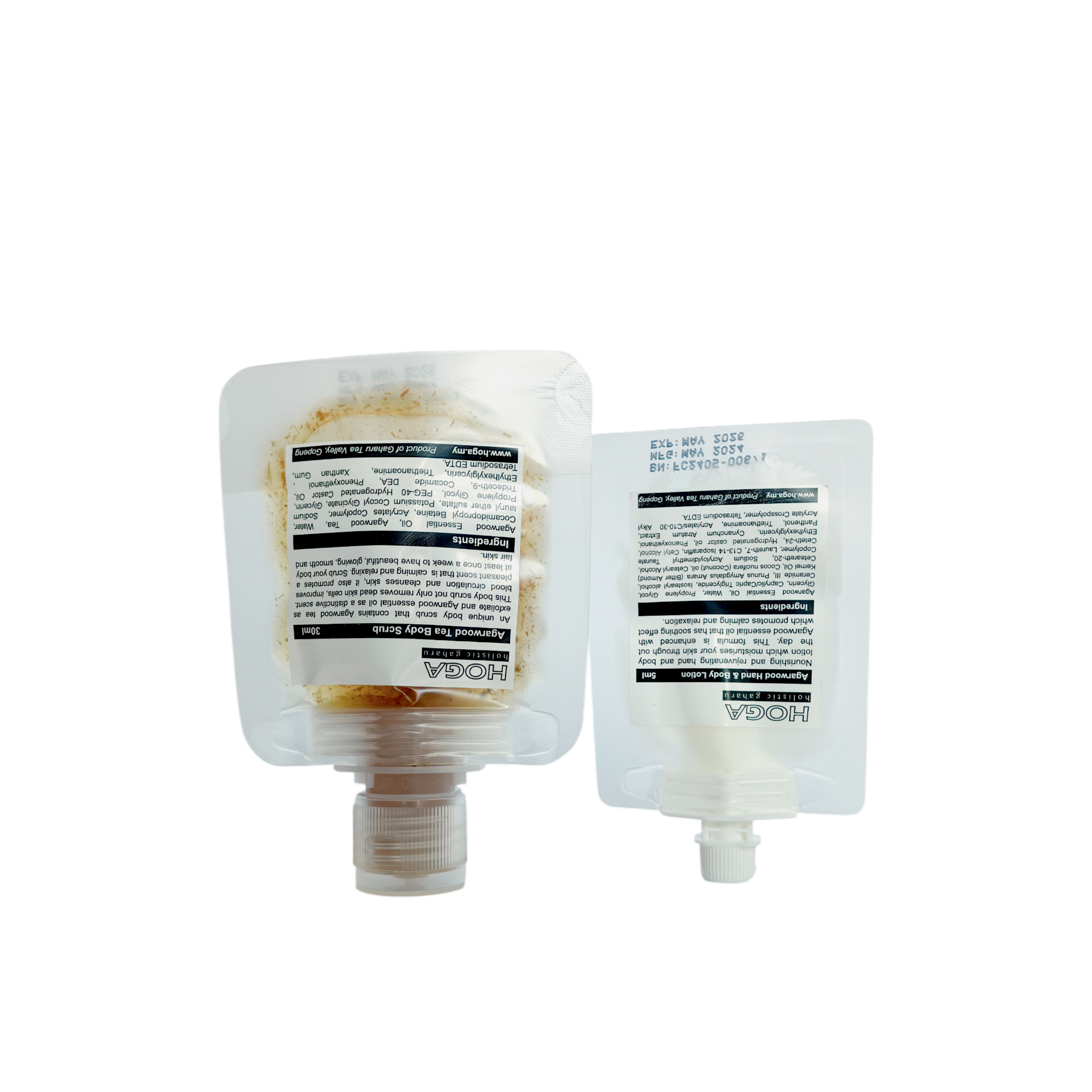 HOGA Travel Pack (Agarwood Tea Body Scrub & Agarwood hand & Body Lotion)