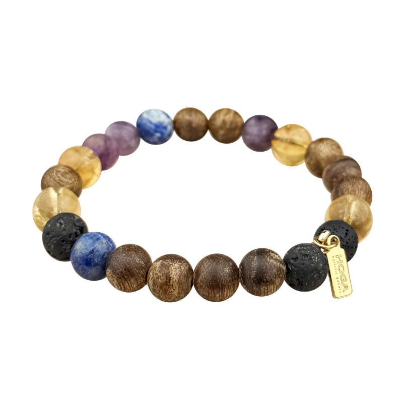 Personalized Agarwood & Crystal Bracelet